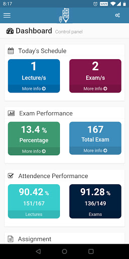 Android application Class Matrix screenshort