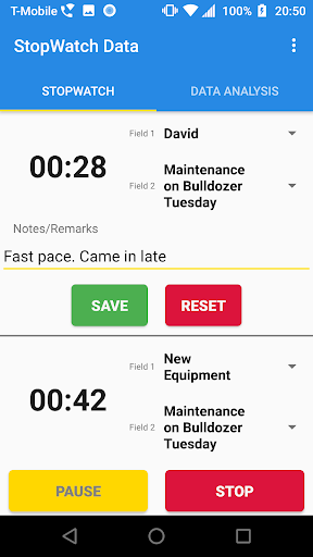 Android application Track DB screenshort