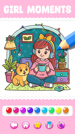 Cozy Girl Coloring Book