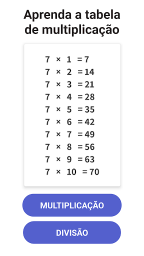Tabuada Matemática: Math Game – Apps no Google Play