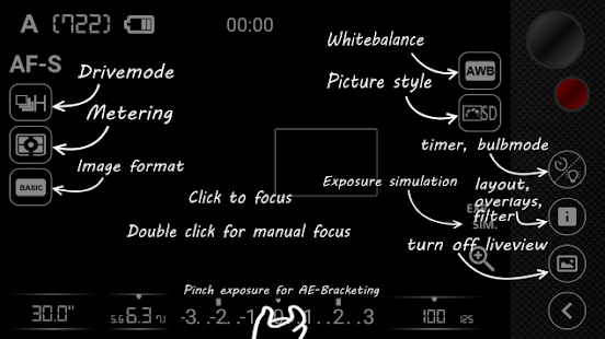 Camera Pro Control Capture d'écran