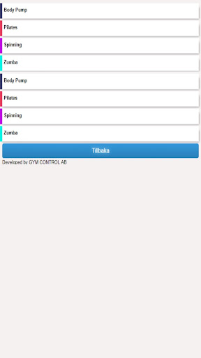 Gym Control Screen 2