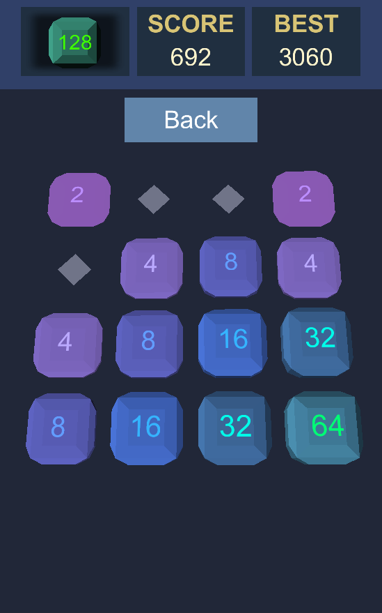#5. More 2048 3D with size setting (Android) 게시자: Prototyper