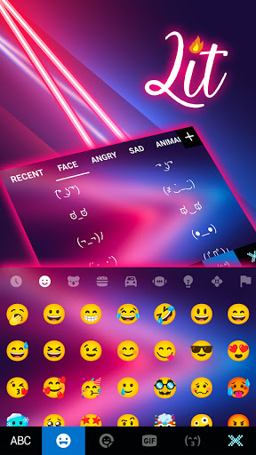 Neon Futuristic Keyboard Backg Screen 3