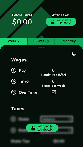 Quick Paycheck Calculator Screen 2