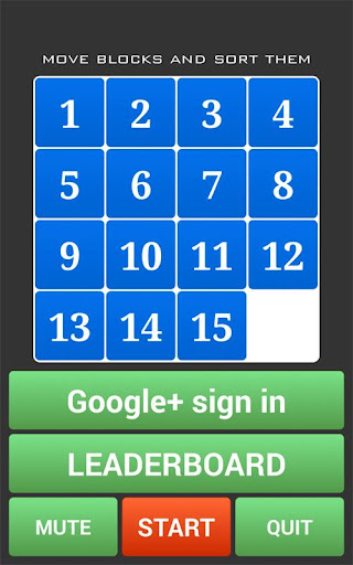 Android application 15 Sliding Puzzle screenshort
