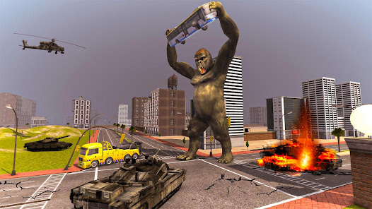 Angry Gorilla City Smasher 3D 0.4 APK + Mod (Unlimited money) untuk android