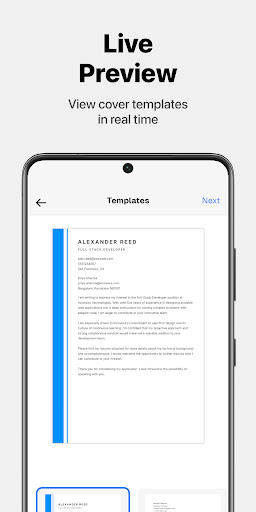 Screenshot of ResumeIT - Quick CV Maker App