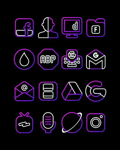 Nambula Purple - Lines Icon Pack