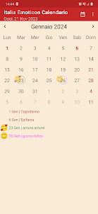 Italia Emoticon Calendario