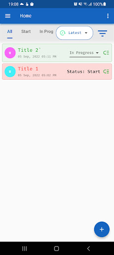 Android application Que: Organize, Assign, Tasks screenshort