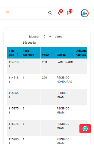 Pronto Cargo Screen 2
