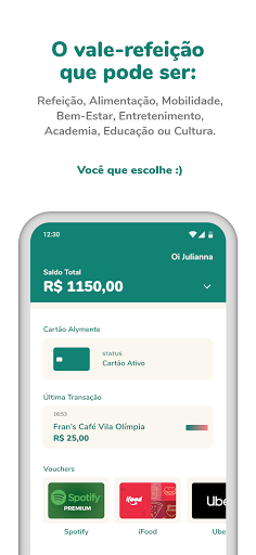Android application Alymente screenshort