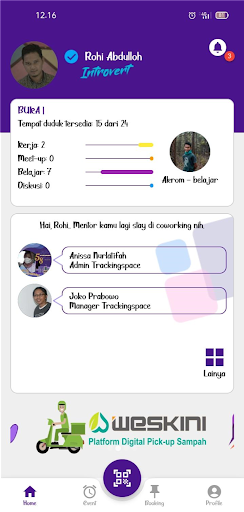 Android application Trackingspace screenshort