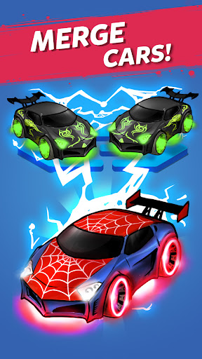 Merge Neon Car: Idle Car Merge  screenshots 1