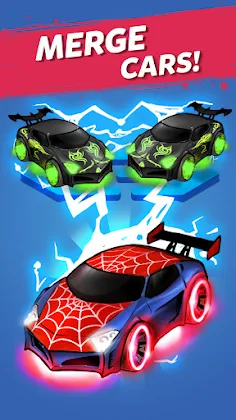 Merge Neon Cars - Merging game - Screenshot 1