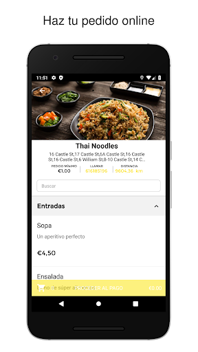 Android application Thai Noodles screenshort