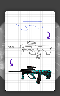 How to draw weapons. Step by step drawing lessons 22.4.10b APK screenshots 21