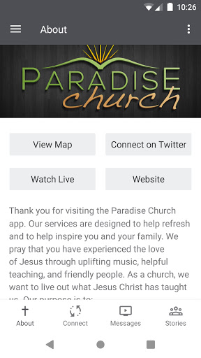 Android application Paradise Church LV screenshort