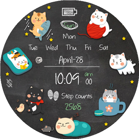 BFF123-Blackboard Art Cat Cute screenshot 17