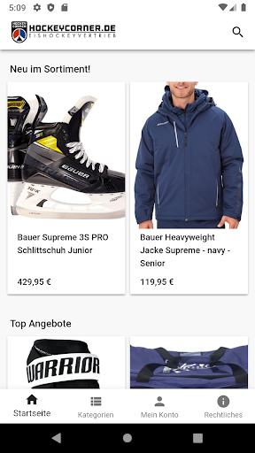 Android application Hockeycorner screenshort