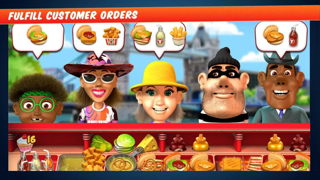 Captura de Pantalla 2 Tap-to-Cook: Burger Food Truck android