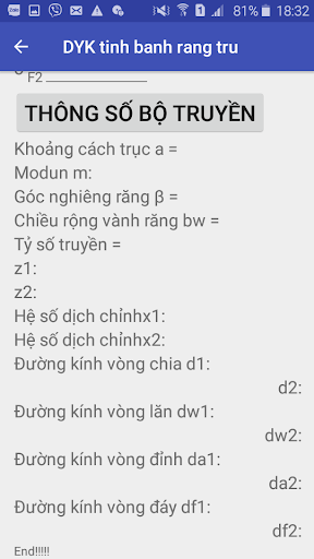 DYK tính bánh răng trụ Screen 3