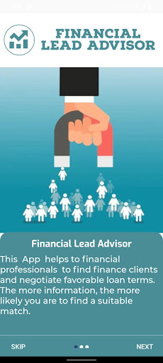 Financial lead advisor App Screen 2