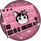 Pink Kitty leopard Keyboard Theme icon