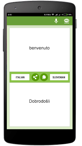 Android application Italiano-Sloveno Translator screenshort