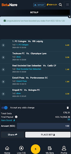 Betnare Official App Screen 2