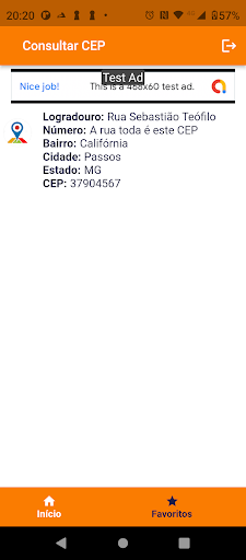 Aplicativo cep Screen 3