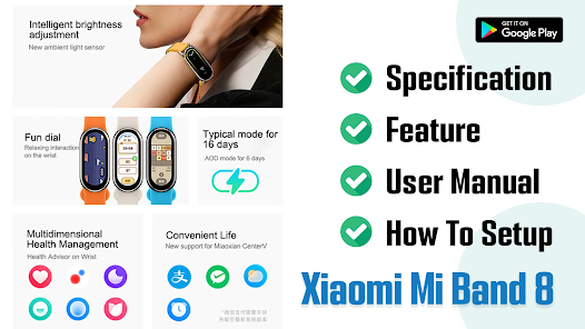 XIAOMI Mi Band 8 Active Specification 