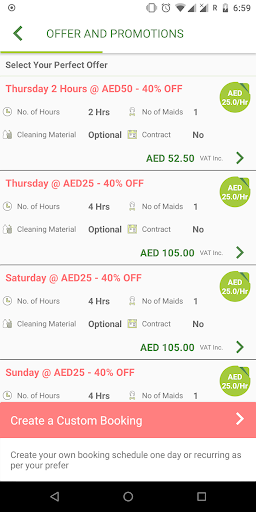 Offer Maids Screen 2