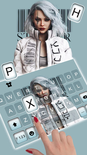 Digital Cool Girl Keyboard Bac Screen 2