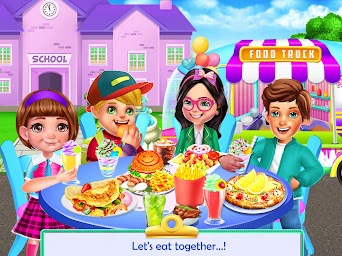 School food truck cooking