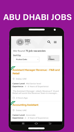 Android application Jobs in Abu Dhabi App screenshort