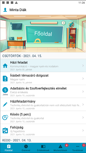 Android application KRÉTA Tanulóknak screenshort
