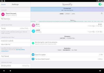 Speedify Fast Bonding VPN Screenshot