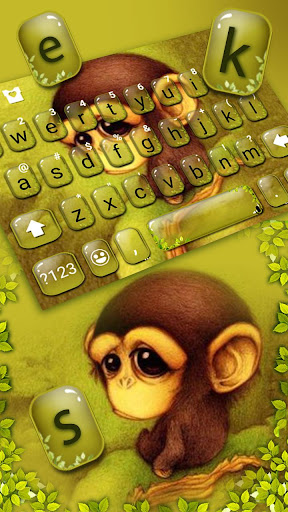 Cuteness Monkey Keyboard Theme Screen 2