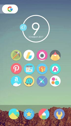 Android application Flat Moon - Icon Pack screenshort