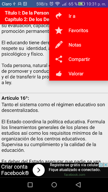 Captura de Pantalla 6 Constitución Política del Perú android