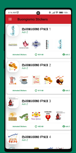 Buongiorno Stickers WhaSticker Screen 3