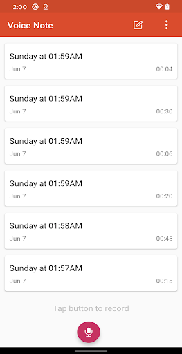 Android application Voice Notes & Recorder screenshort