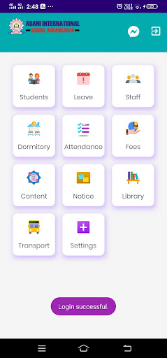 Android application Adani International screenshort