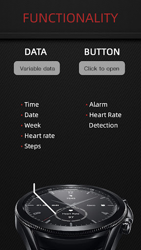 Simple Rui Black For Wear OS Screen 2