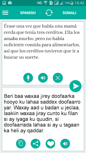 Android application Somali Spanish Translator screenshort
