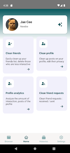 Android application FriendCheckup screenshort