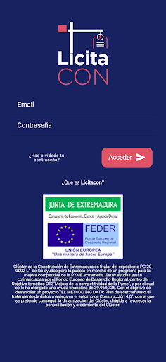 Android application LicitaCON screenshort