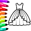 Dress Coloring Game Glitter